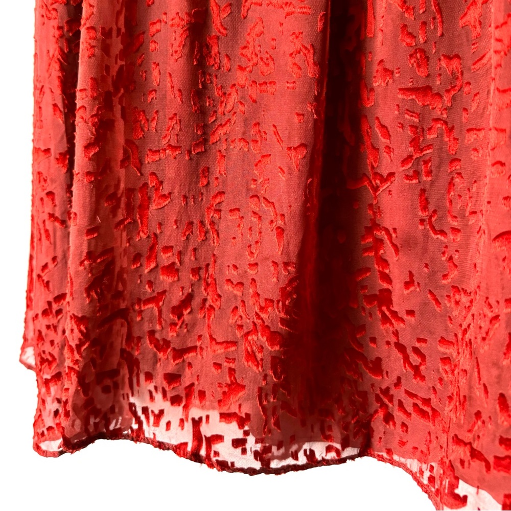Alice + Olivia Burnt Red Skater Style Dress - Picture 6 of 10